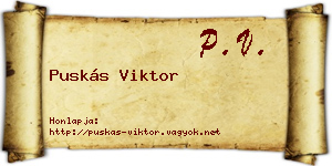 Puskás Viktor névjegykártya